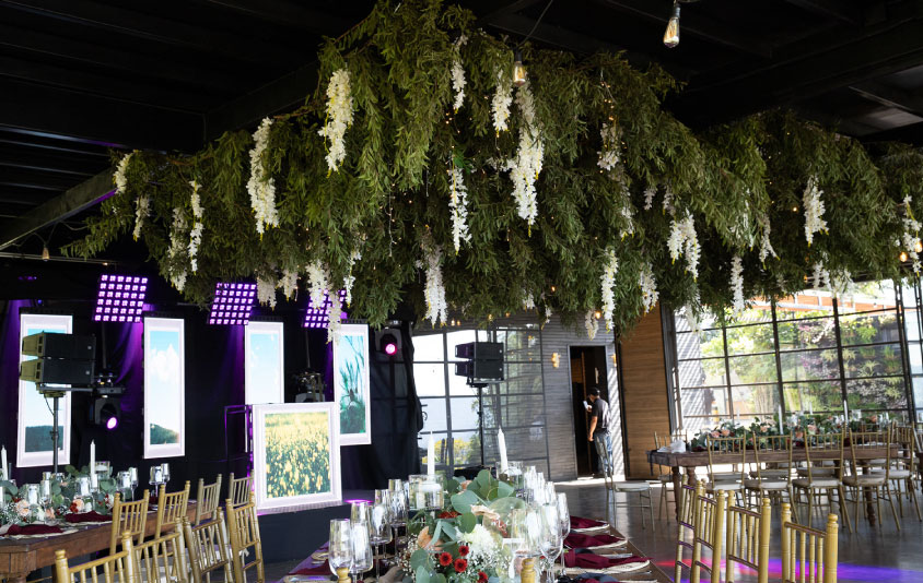 Salón de matrimonio decorado
